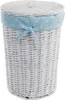 Wäschekorb  Wäschetonnen Wäschetruhe weide weiß Babyblau Produktbild-Vorschau 1