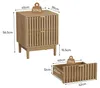 Szafka nocna w stylu mid-century, dąb, z 2 szufladami Podgląd zdjęcia produktu 2
