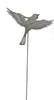 Stecker Vogel am Stab fliegend Metall 28xH109cm grau Garten Produktbild-Vorschau 2