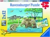 Ravensburger Puzzle Jeunes animaux du monde entier, 2x12 Voir les images du produit 1