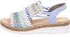 Rieker Damen Sandalette Blau/Bunt Voir les images du produit 19