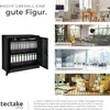 Collage of product images showing a black filing cabinet and various lifestyle shots of the cabinet in different settings. Náhled obrázku produktu