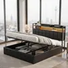 Dvoulůžková postel ProximaX 140 × 200 cm, černá PU, Náhled obrázku produktu 2