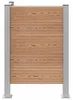 vidaXL Mülltonnenzaun Braun 85 x 85 x 115 cm Aluminium und Produktbild-Vorschau 4