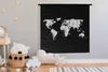 MuchoWow® Wandteppich Wandbehang Weltkarte - Marmor - Produktbild-Vorschau 3