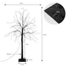 A diagram showing the dimensions of an LED tree. Náhled obrázku produktu