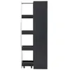 Side view of a narrow cabinet with shelves and wheels. Anteprima dell’immagine prodotto