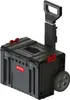 A black Qbrick System Werkzeugtrolley System Pro on a white background. Náhled obrázku produktu