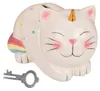 Spardose Einhornkatze 17 cm Keramik mit Schlüssel - Produktbild-Vorschau 1