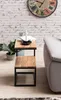 Beistelltisch AKOLA S-Form Massiv-Holz Akazie / Metall 45 x 60 x 30 cm Náhled obrázku produktu