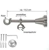 Gardinenstange Rohr und Innenlauf Edelstahl Look, Metall, Produktbild-Vorschau 2