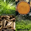 A collage of four images showing different aspects of wood and plant harvesting and processing. Podgląd zdjęcia produktu