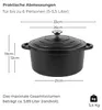 osoltus Bräter Schmortopf Gusseisen Topf 26cm 5,9 Liter Produktbild-Vorschau 3
