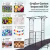 KOMFOTTEU Rosenbogen mit Tür, Gartenbogen aus Metall mit Produktbild-Vorschau 4