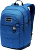 A blue backpack is shown against a white background.