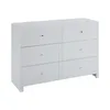 A white dresser with six drawers and arched details on the top drawers. Anteprima dell’immagine prodotto