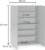 Dmora Scarpiera Liberata 34x80x115h cm Grigio, 18 Paia 2 Anteprima dell’immagine prodotto 3