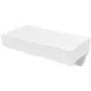 A white rectangular shelf is shown from a slightly elevated side angle against a white background. Náhľad obrázku produktu