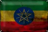 Blechschild Flagge Äthiopien 30x20cm Flag Ethiopia Rost Produktbild-Vorschau 1