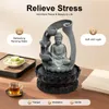 Fontána Harz Buddha, LED osvetlenie, tichá prevádzka, sivá Náhľad obrázku produktu 4