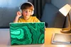 MuchoWow® Laptop Aufkleber Sticker Cover Geode - Grün - Produktbild-Vorschau 3