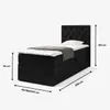 NORDELO Boxspringbett ELEGANTE 120x200 cm AMOR Velvet Produktbild-Vorschau 3
