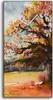 Wohnzimmer-Bild Leinwand Uhr Geräuschlos 30x60 Baum Herbst Produktbild-Vorschau 1