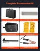 A collage of welding accessories with text descriptions. Anteprima dell’immagine prodotto