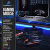 A gaming mouse and its software interface displayed on a computer monitor, with promotional text on the left side. Anteprima dell’immagine prodotto