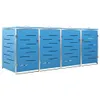 Box pour poubelles pour 4 tonnes 276,5x77,5x115,5 cm acier Voir les images du produit 2