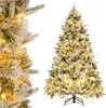 180cm Künstlicher Weihnachtsbaum mit Beleuchtung & Schnee, Produktbild-Vorschau 1