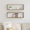 vidaXL Wandplanken, 2 stuks, kunststof, eikenlook, 80 x 15 Productafbeelding-voorbeeld 4