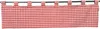 A red and white checkered valance curtain hanging on a rod. Produktbild-Vorschau