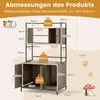 COSTWAY Kattenkast met planken, kattenbakmeubel, kattenhuis Productafbeelding-voorbeeld 3