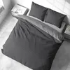 Bettwäsche 240x220 cm Baumwolle Anthrazit Grau gestreift Produktbild-Vorschau 2