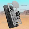 An exploded view of a phone case with labels pointing out its features. Produktbild-Vorschau