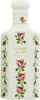 A white perfume bottle with floral decorations and gold lettering. Anteprima dell’immagine prodotto