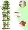 A multi-tiered plant stand filled with various potted plants, presented against a white background with illustrative callouts. Podgląd zdjęcia produktu