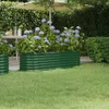 Parterre surélevé Acier revêtu par poudre 152x40x36 cm Vert Voir les images du produit 2