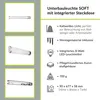 LED Unterbauleuchte mit Steckdose kaltweiß 67 cm Wandlampe Produktbild-Vorschau 3