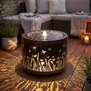 Gartenbrunnen mit LED Beleuchtung aus Metall runder Produktbild-Vorschau 6