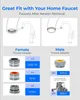 A diagram illustrating faucet thread adapters for home faucets. Podgląd zdjęcia produktu