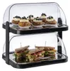 APS Buffet-Vitrine DOPPELDECKER schwarz Produktbild-Vorschau 13