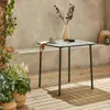 sweeek - Gartentisch aus Stahl 2 Plätze - Khaki Produktbild-Vorschau 2