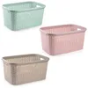 Plasticforte Waschekorb - 35 l - rosa - Rattan - 53 x 36 x Produktbild-Vorschau 2
