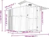 vidaXL Geräteschuppen Braun 270x130x208,5 cm Verzinkter Produktbild-Vorschau 7