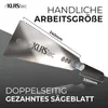 A close-up marketing image of a professional Japanese saw, highlighting its features and dimensions. Produktbild-Vorschau
