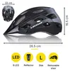 DUNLOP KASK Rowerowy L regulowany czerwone światło LED z Podgląd zdjęcia produktu 5