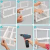 Belle Vous 3-stöckiges Weißes Wandregal Holz - 42 cm Lang - Produktbild-Vorschau 4