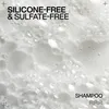 Close-up of shampoo bubbles with text overlay. Produktbild-Vorschau